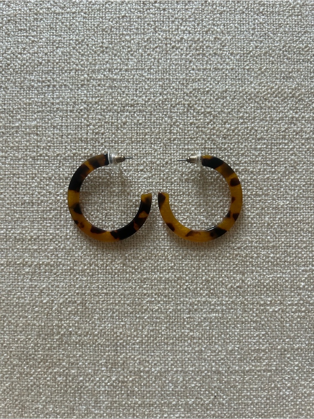 Tortoiseshell Hoop Earrings - Acrylic Hoops